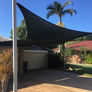 Carport shade sail in Lawnton, Brisbane installed by Superior Shade Sails. Carport shade sail in Lawnton, Brisbane installed by Superior Shade Sails.