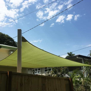 Indooroopilly, Brisbane - Shade sail installation of 1 x 4 point shade sail attached to a Queenslander home with sail track and powder-coated posts. Installed by Superior Shade Sails. Indooroopilly, Brisbane - Shade sail installation of 1 x 4 point shade sail attached to a Queenslander home with sail track and powder-coated posts. Installed by Superior Shade Sails.