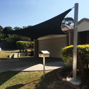 1 x 5 point Shade Sail for the Driveway installed at Forest Lake, Brisbane - 1 x 5 point Shade Sail for the Driveway installed at Forest Lake, Brisbane -