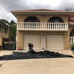 Driveway Shade Sail installed at Salisbury by Chris Driveway Shade Sail installed at Salisbury by Chris