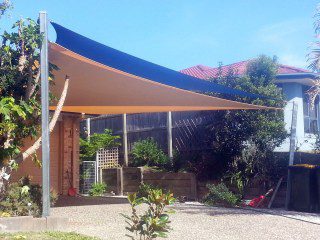 Twin overlapping shade sails Driveway Shade Sails - Brisbane - Superior Shade Sails