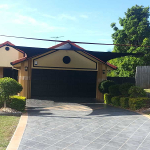Twin overlapping driveway sails Driveway Shade Sails Brisbane