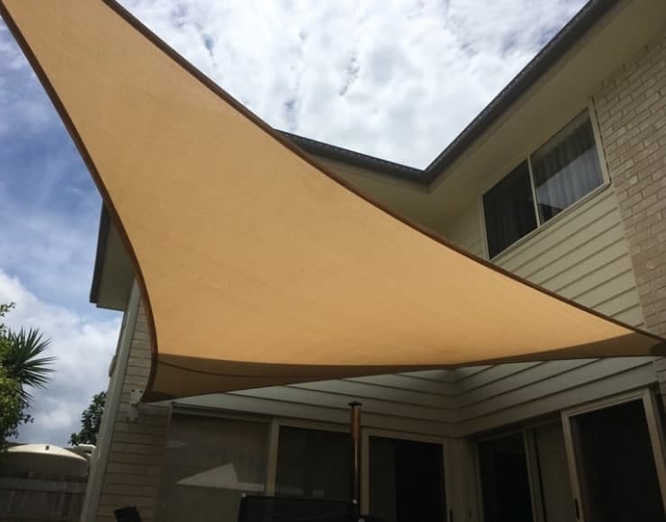 North Lakes - Patio replacement sail installed by Superior Shade Sails.