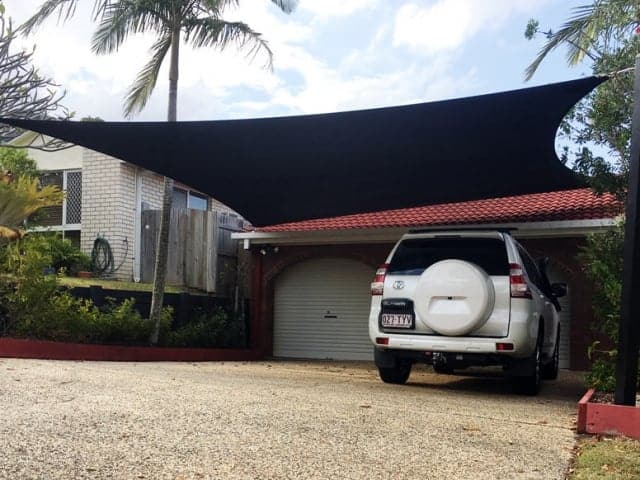 Driveway Shade Sails - Protect vehicles from Sun, Storms and Hail Driveway Shade Sails - Protect vehicles from Sun, Storms and Hail installed by Superior Shade Sails.