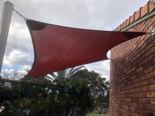 Brisbane-Shade Sail to block western sun and keep pets cool.