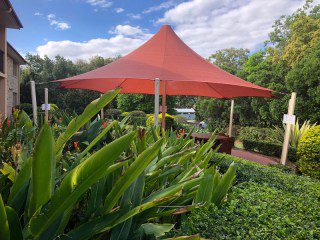 8 Point Shade Sail in Protex Parasol for the Tri-Care Aged Care complex at Upper Mount Gravatt, Brisbane
