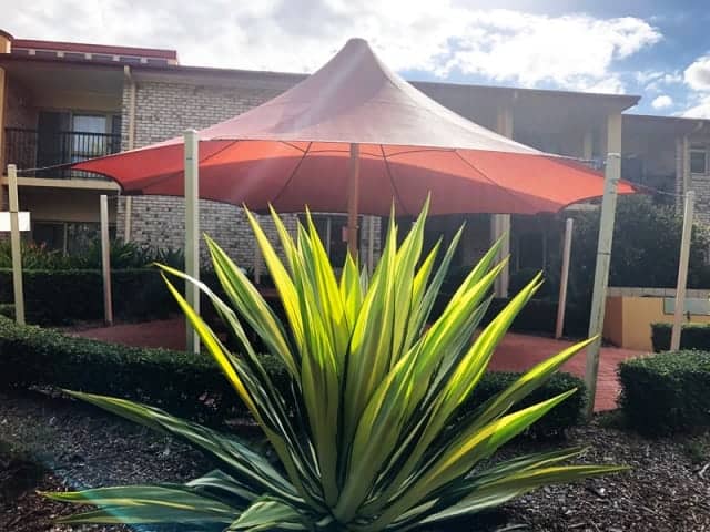 8 Point Shade Sail in Protex Parasol for the Tri-Care Aged Care complex at Upper Mount Gravatt, Brisbane