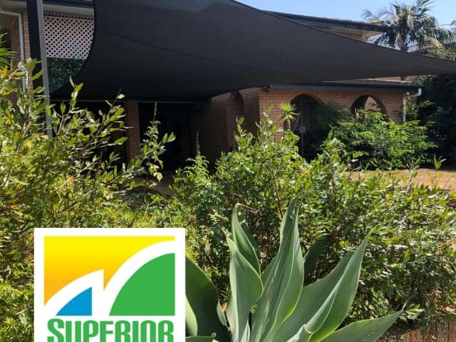 Carport Shade Sail installed in Z16 Rainbow Shade Fabric at this home in Sunnybank Hills by Superior Shade Sails.