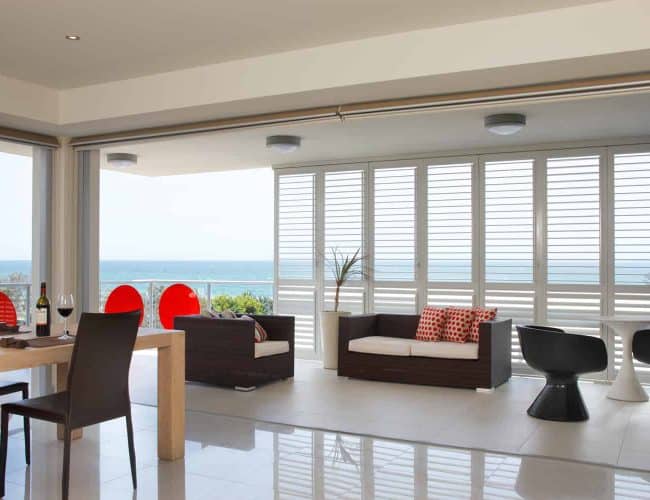 Indoor Aluminium Shutters for your home or apartment for privacy, security and airflow - Superior Shade Sails, Brisbane