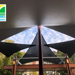 USQ Springfield Lakes - Storm Damage Replacement Shade Sails installed by Superior Shade Sails