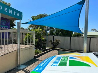 4 point carport commercial shade sail in Acacia Ridge installed by Superior Shade Sails