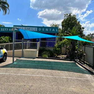 4 point carport commercial shade sail in Acacia Ridge installed by Superior Shade Sails
