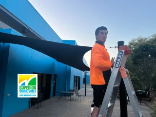 Replacement Shade Sails installed at Beko Ormeau by Superior Shade Sails