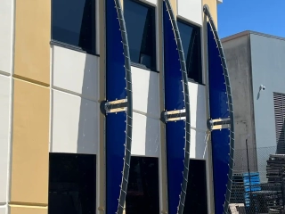 Replacement Shade Sails for Office Facade, Acacia Ridge