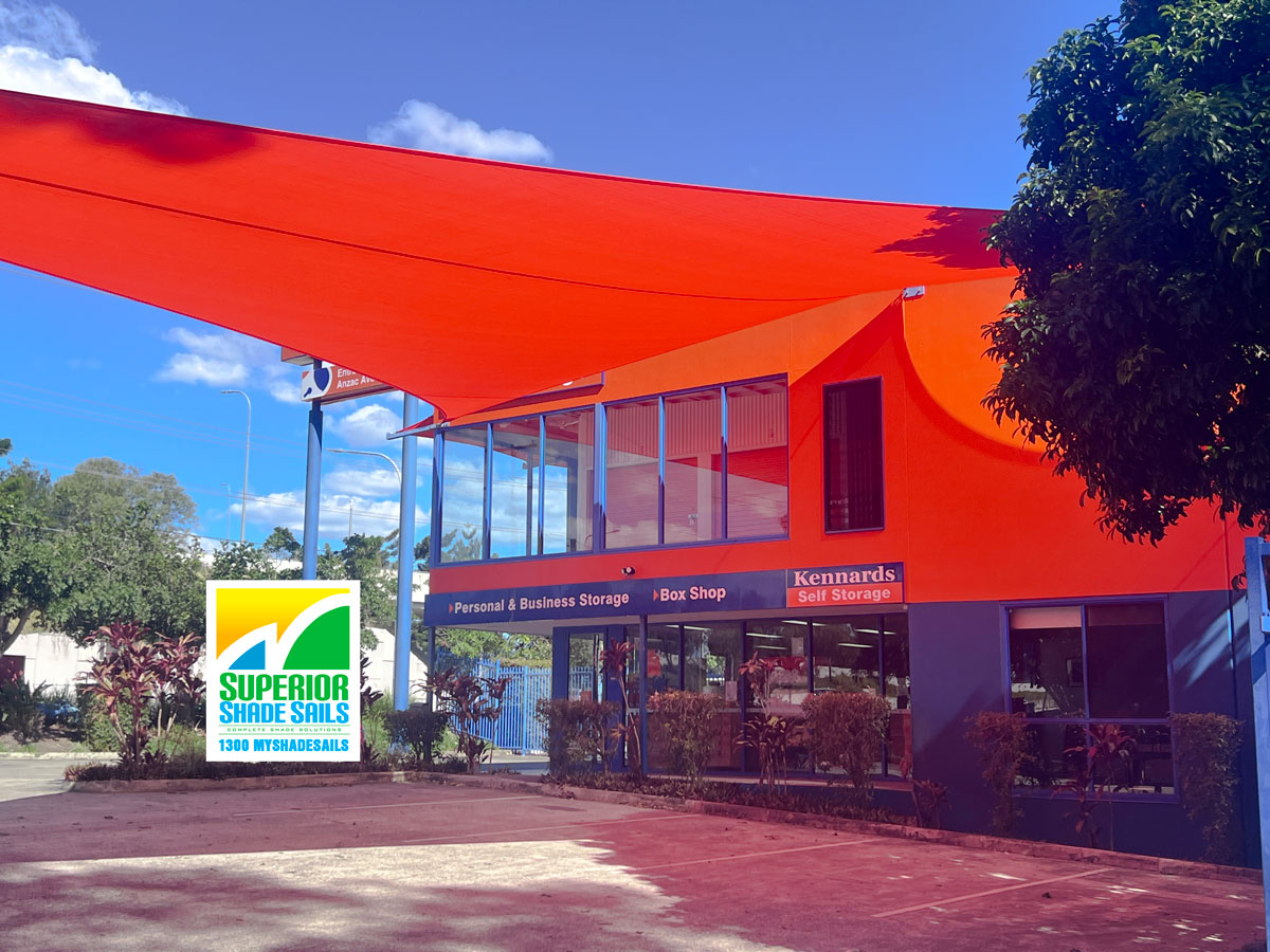 Bright New Replacement Shade Sails for Kennards Hire. Our team replaced the old shade sails at Kennards with brand new ones giving the space a clean, modern upgrade.