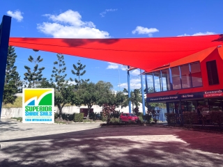 Superior Shade Sails replaced the shade sails at Kennards Hire with bright new ones using Z16 Shade fabric.